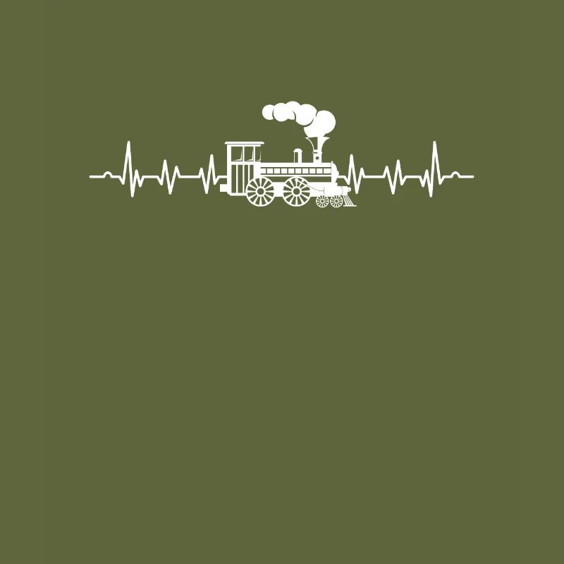 Train Heartbeat Locomotive Train Driver Gift