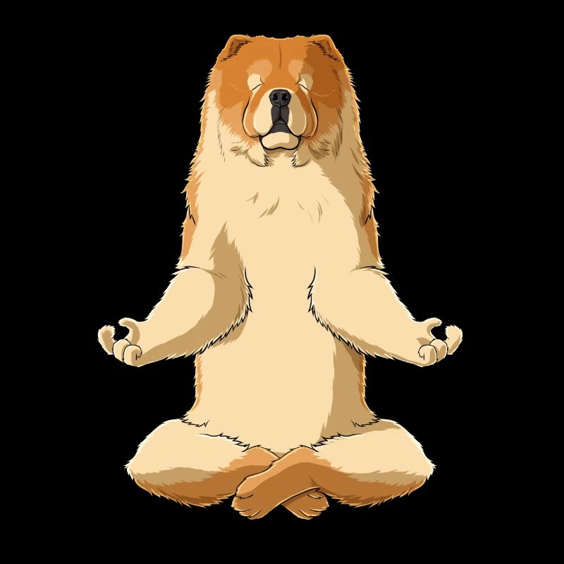 Meditierender Chow Chow Hund