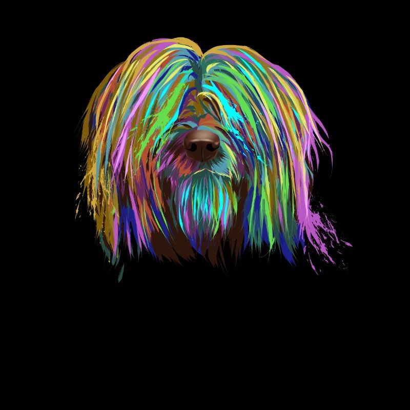Colored Briard Dog