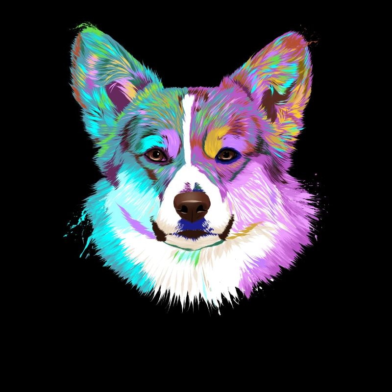 Colored Corgi Dog