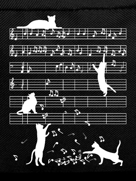 Cats music notes gift