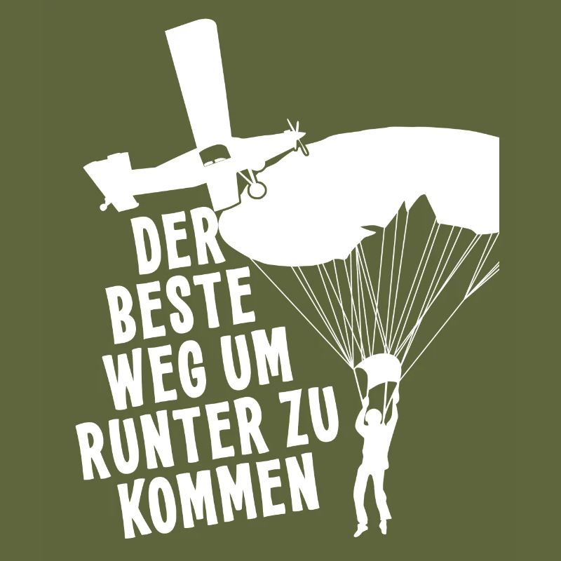 Lustiger Skydive Spruch mit Fallsschirm