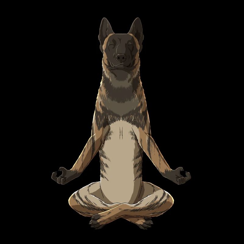 Meditating Dutch Shepherd Dog