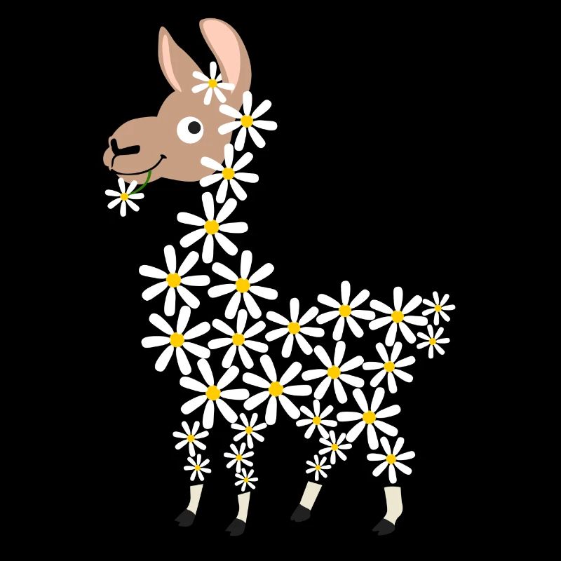 Gänseblümchen lustiges Alpaka aus Blüten