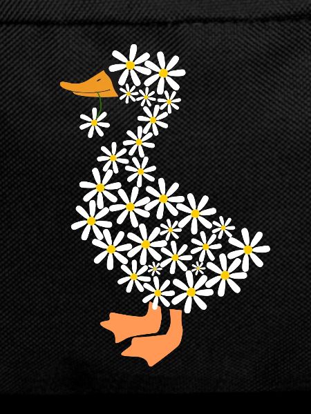 Daisy funny goose from flowers