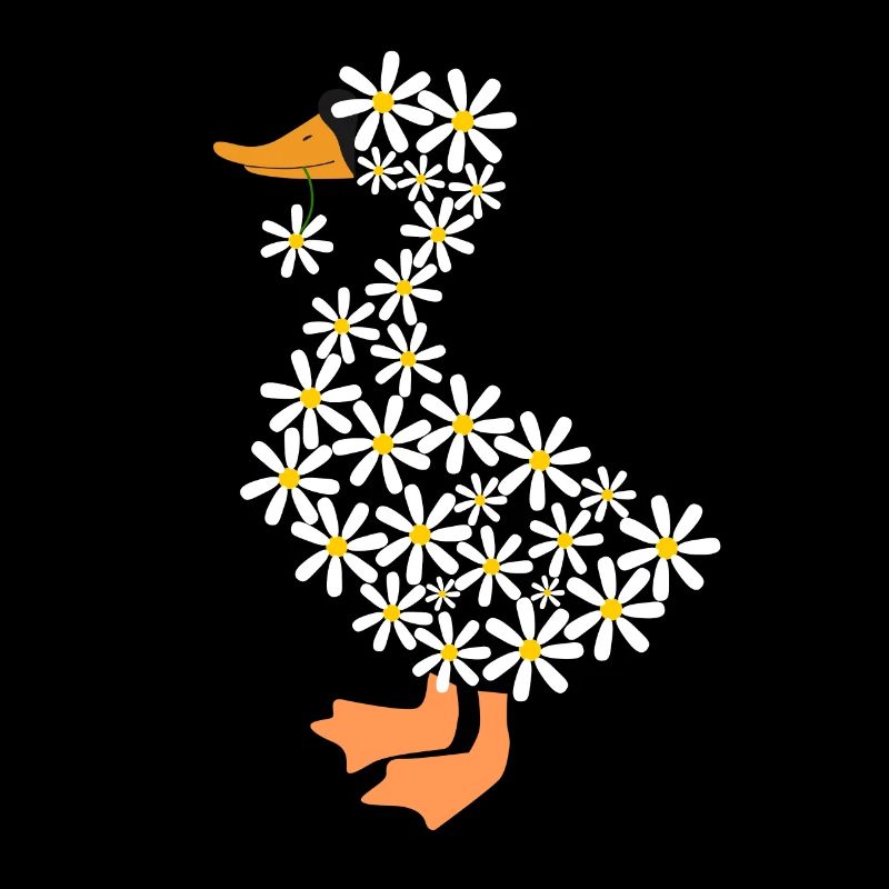 Gänseblümchen lustiges Gans aus Blüten