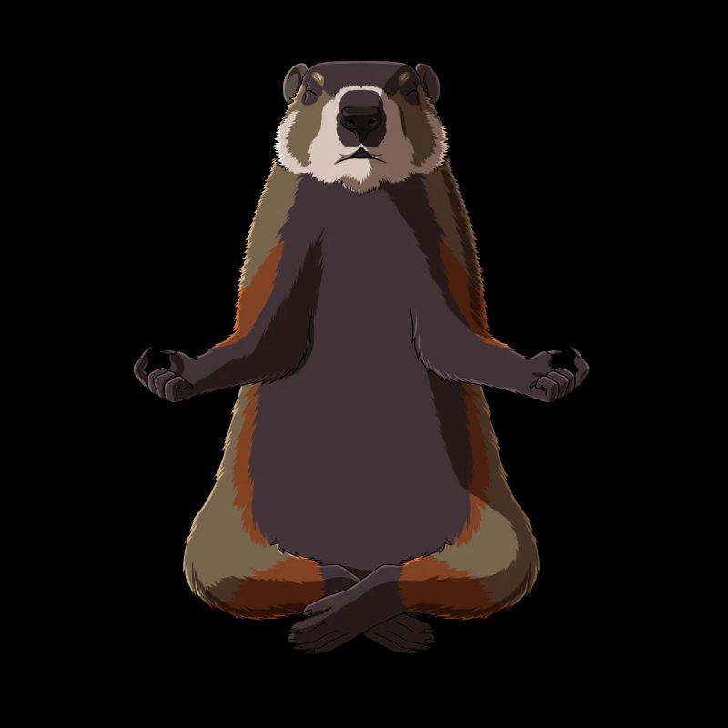 Meditating Yoga Groundhog