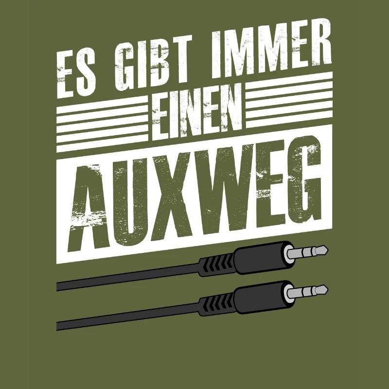 Tontechniker Nerd mit Auxweg Spruch