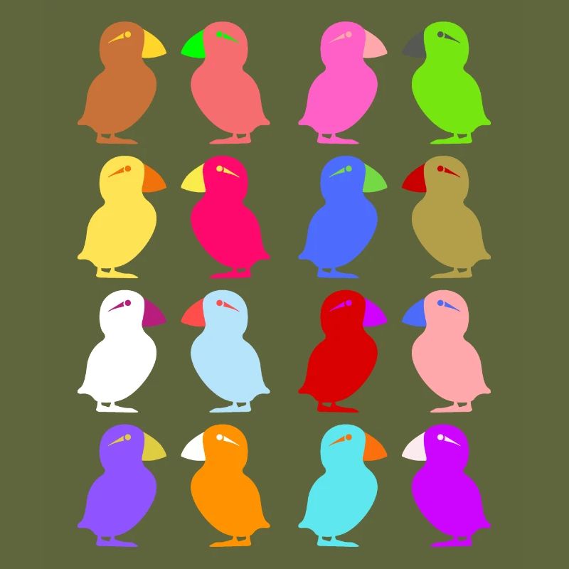 Puffin Perroquets graphiques mignons
