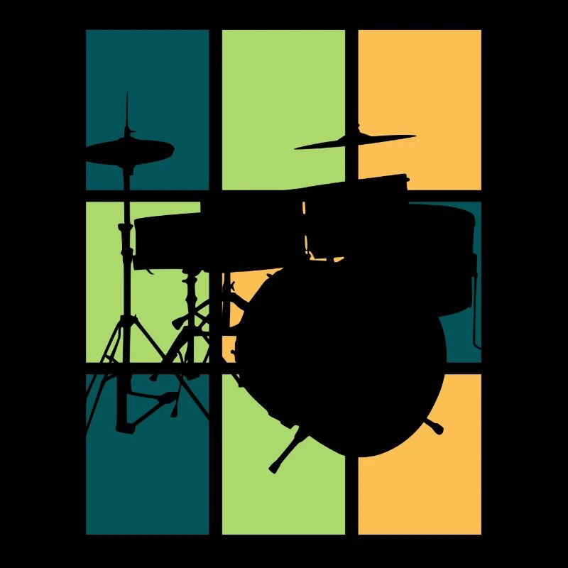 Drummer retro Schlagzeug Geschenk