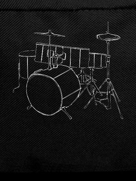 Drummer drum kit sketch gift