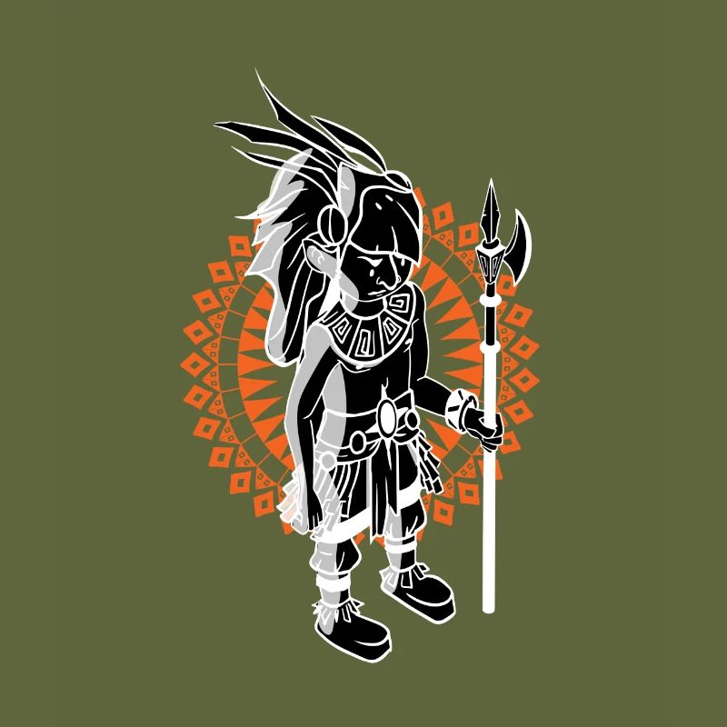 Aztec Man Warrior Maya Inca Eingeborene Zivilisation