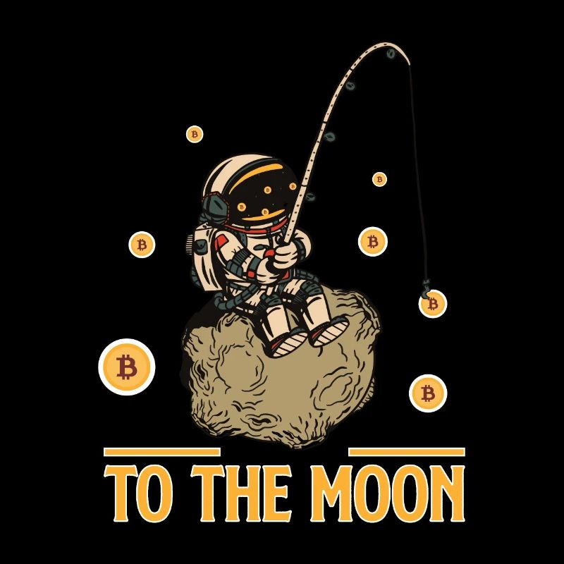 Bitcoin To The Moon - cryptocurrency blockchain
