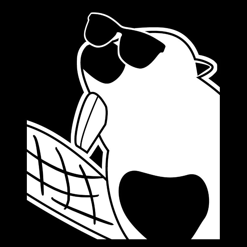 Biber mit Sonnenbrille lustig