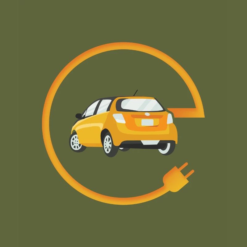Ecar Elektroauto Fahrer Auto Auto Geschenk