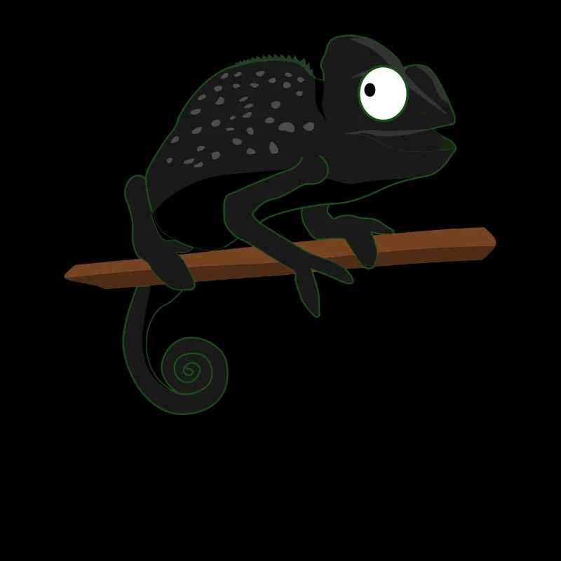 Chameleon camouflages funny chameleons