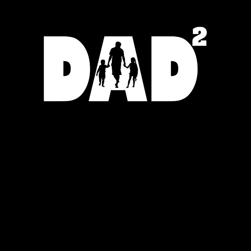 Dad hoch 2 Vater Vatertag Papa mit 2 Kindern