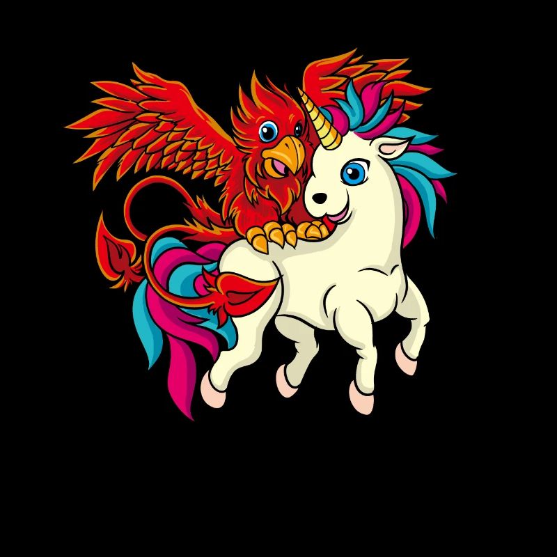 Beste Freunde - Einhorn und Phoenix