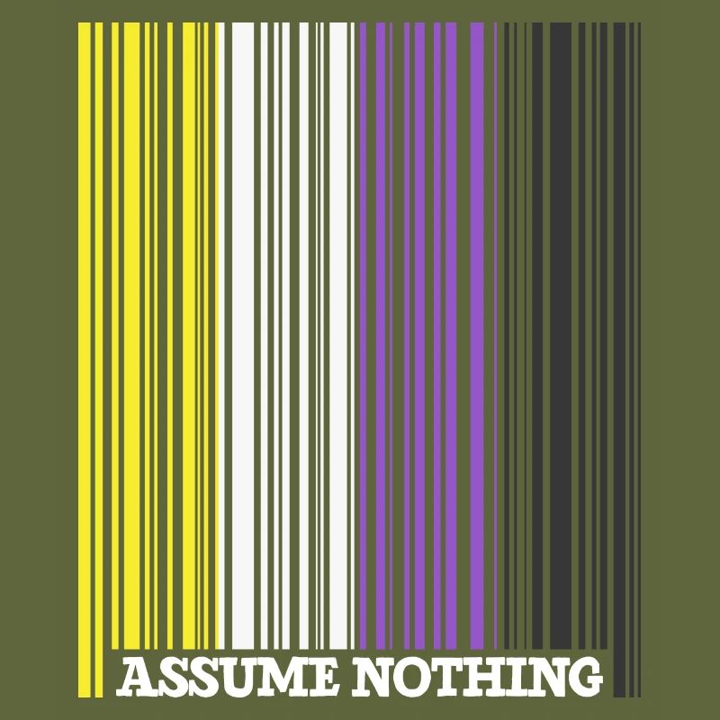 Nonbinary Flag Barcode Enby Genderqueer LGBT