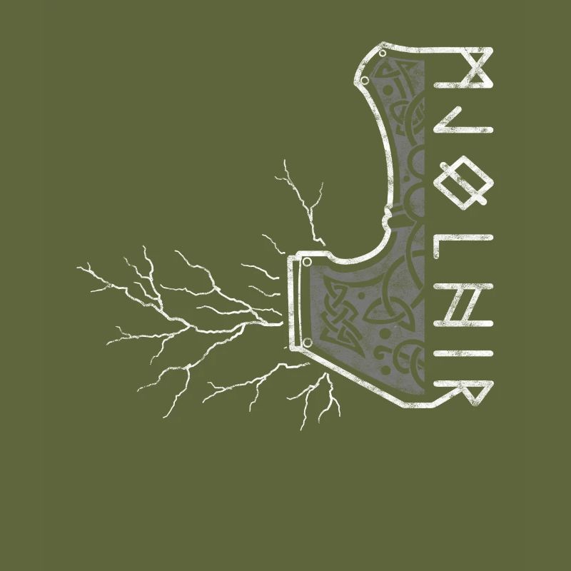 Der Hammer von Thor mit Blitzen - Mjölnir