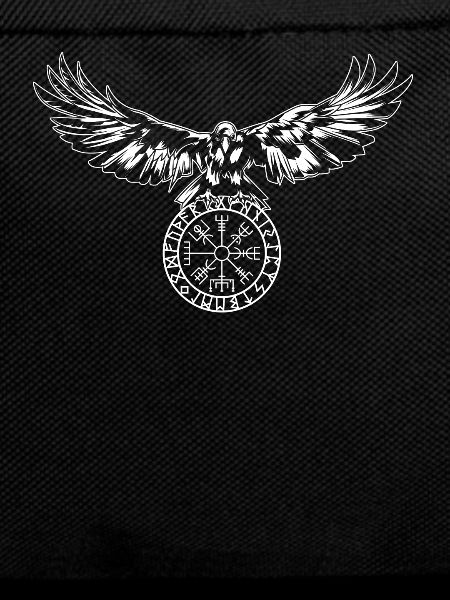 Raven with Futhark and Vegvisir