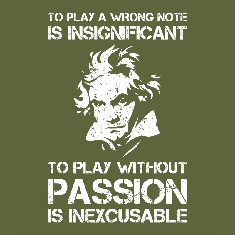 To play a wrong note Gift Beethoven Silhouette
