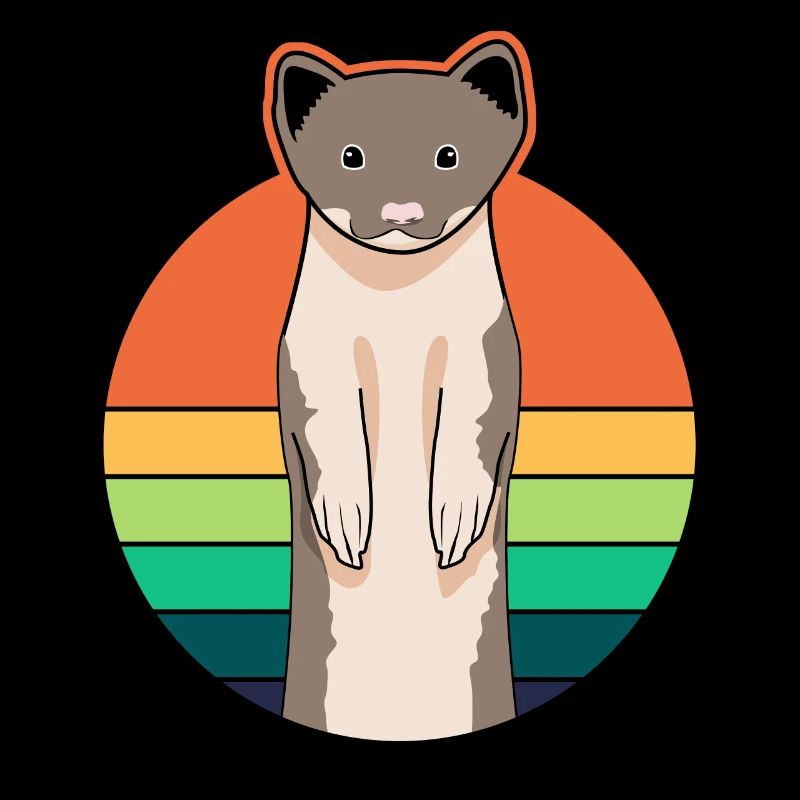 Marten weasel retro ferret