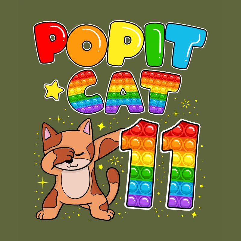 Pop it Cat Joyeux 11e anniversaire du chat