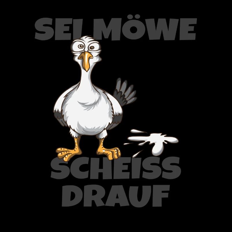 Norddeutsch Küste Meer Sei Möwe scheiß drauf