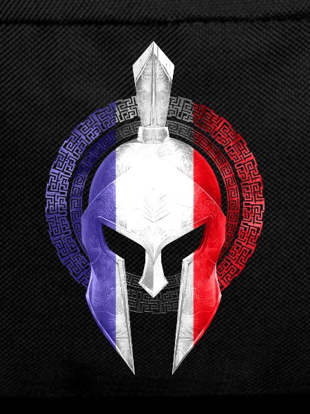 Spartan Helmet France Flag