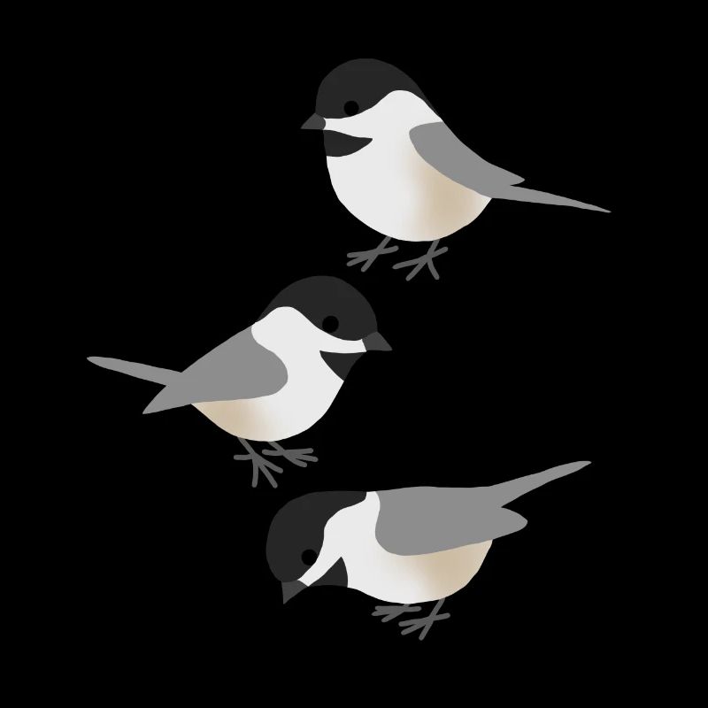 Lustige Vögel Chickadee