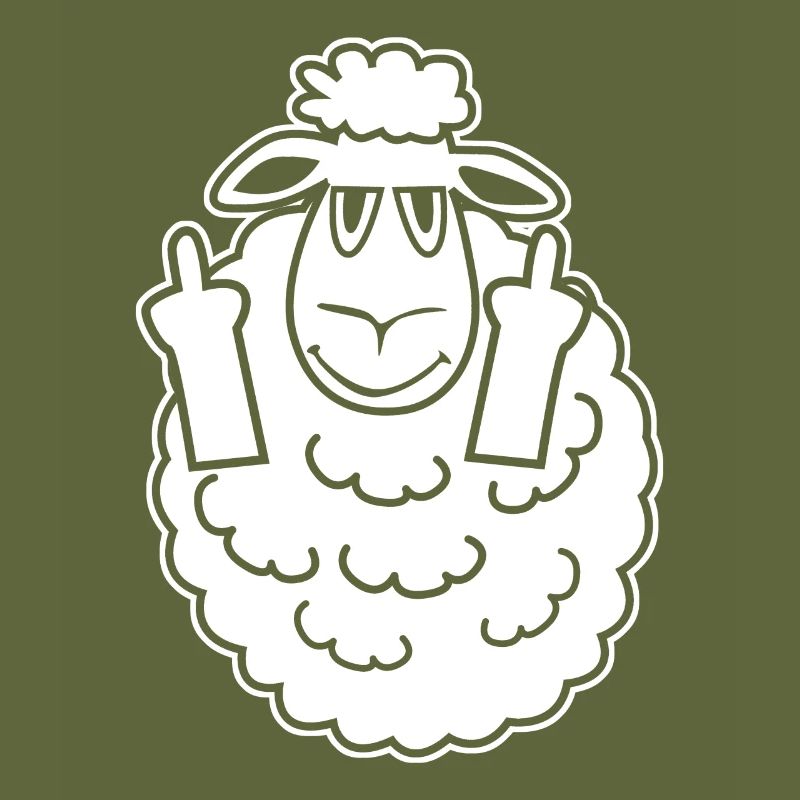 Schäfchen Schafe Mittelfinger Schaf