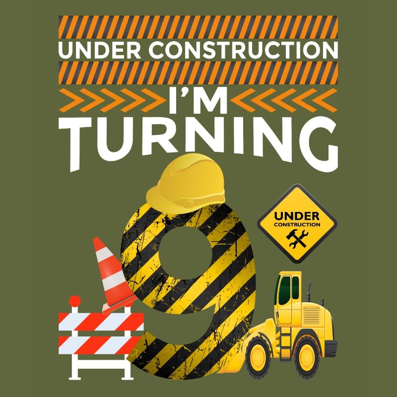 I will be 9 9th birthday construction theme party