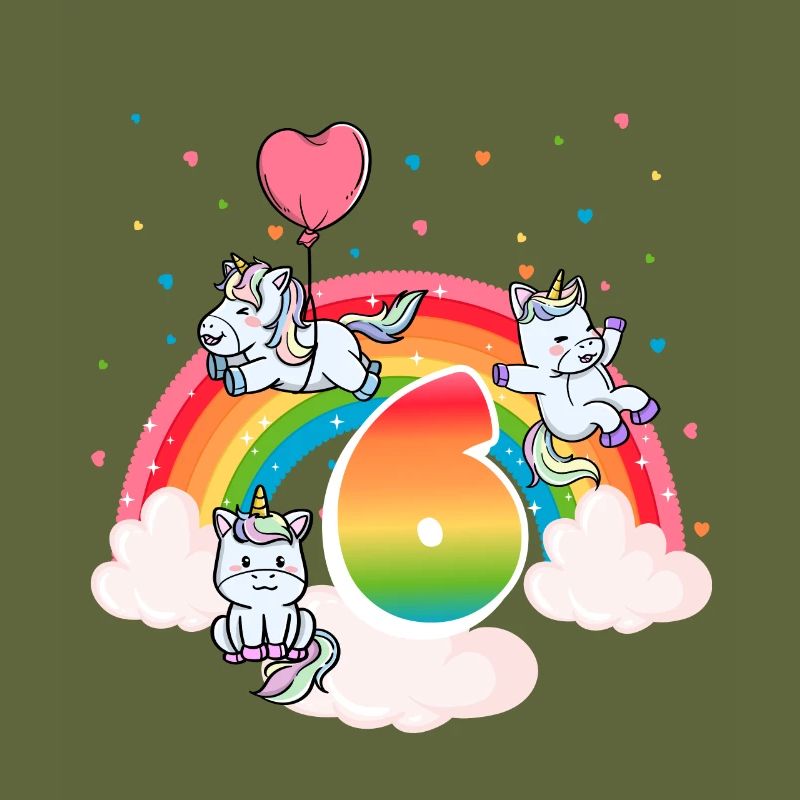 6th Birthday Dabbing Llama Unicorn Sloth | 6th