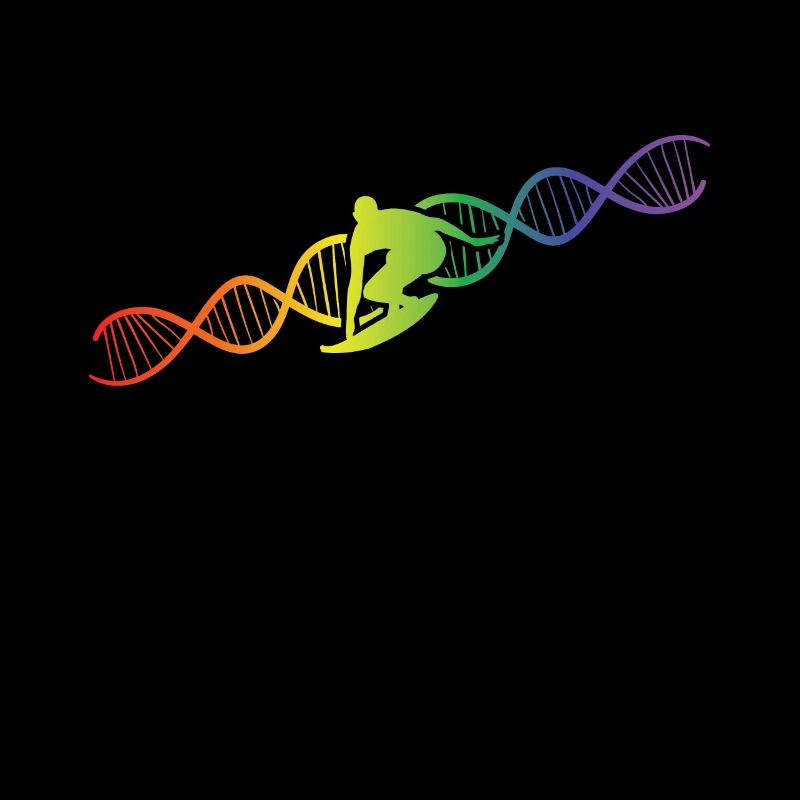 DNA Helix Rainbow Genetics Surf Coloré