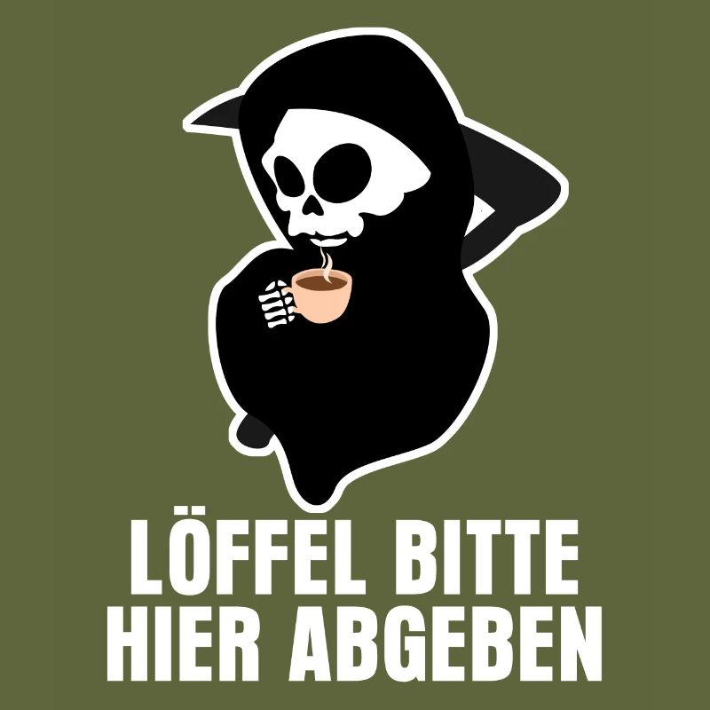 Sensenmann Löffel abgeben Grim Reaper