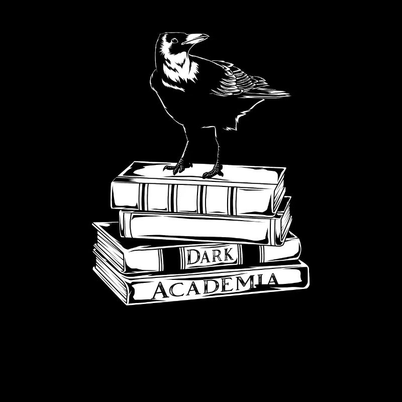 Corbeau sur les livres - Dark Academia