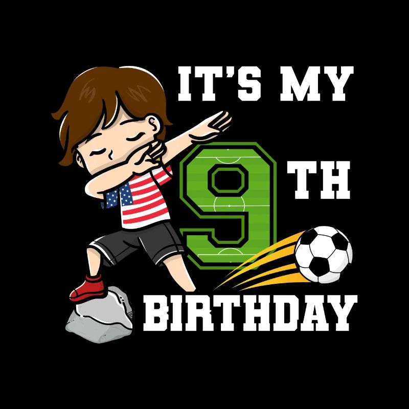 Fußballer Junge Ich bin schon 9th Geburtstag