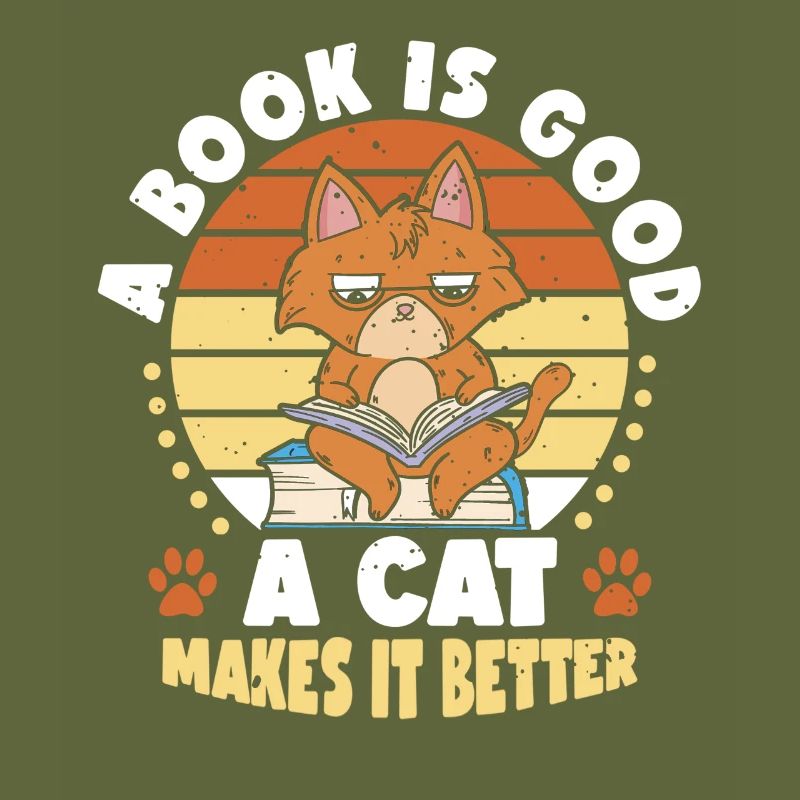 Book Is Good Cat Makes It Better |