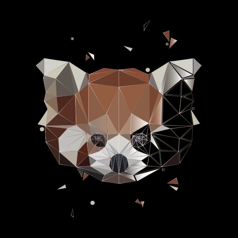 Roter Panda Polygon Kleiner Roter Panda Polygon