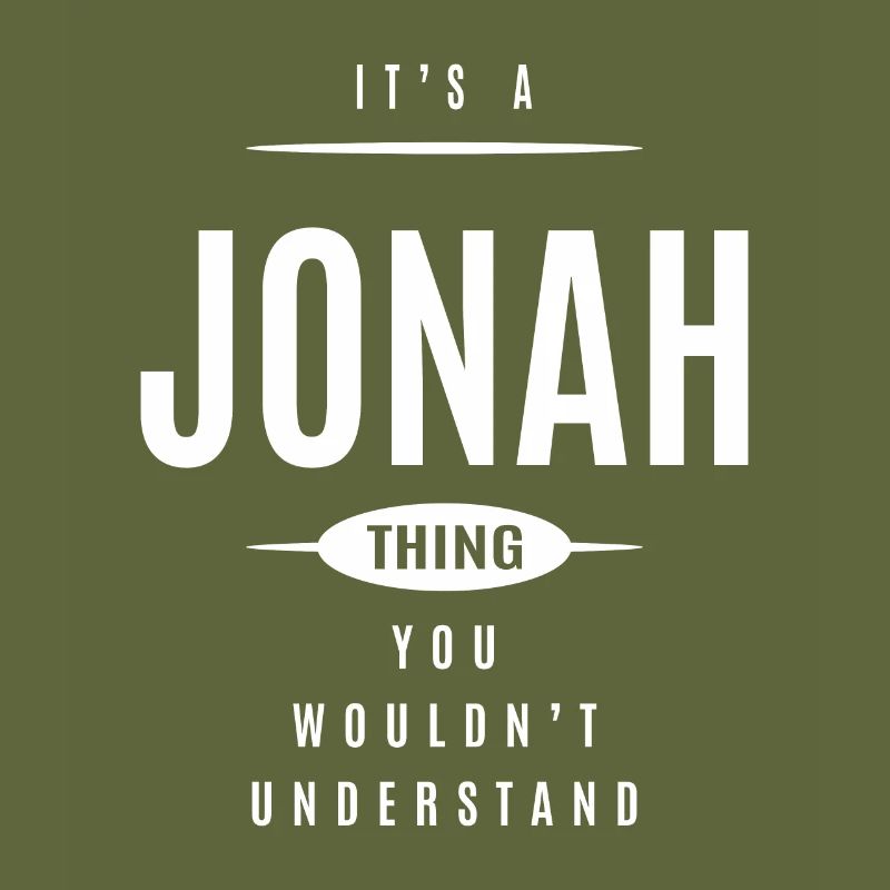 It's a Jonah Thing Personalized Name