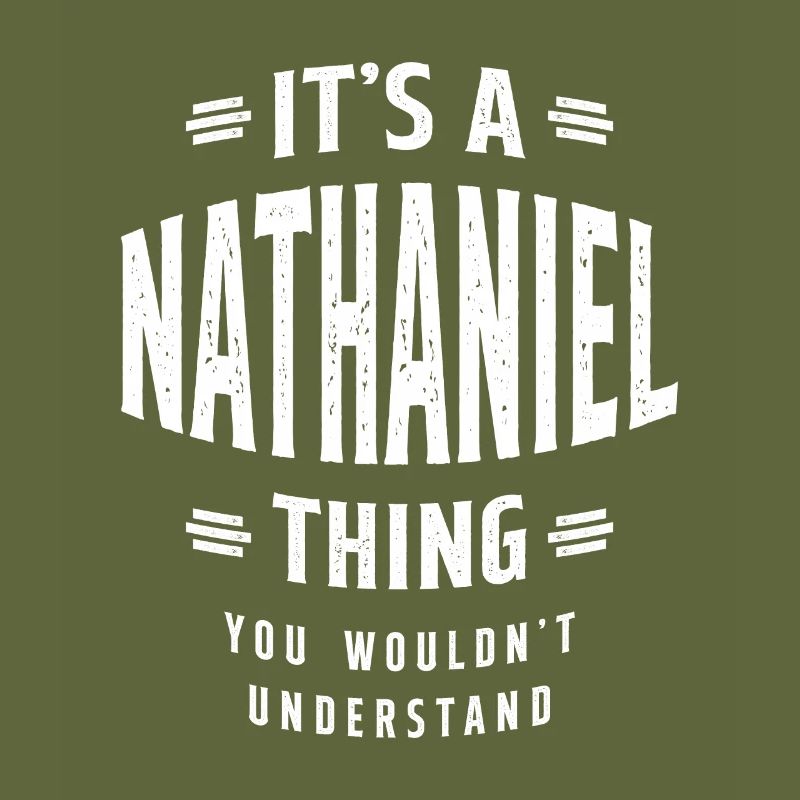 Es ist ein personalisierter Name von Nathaniel Thing
