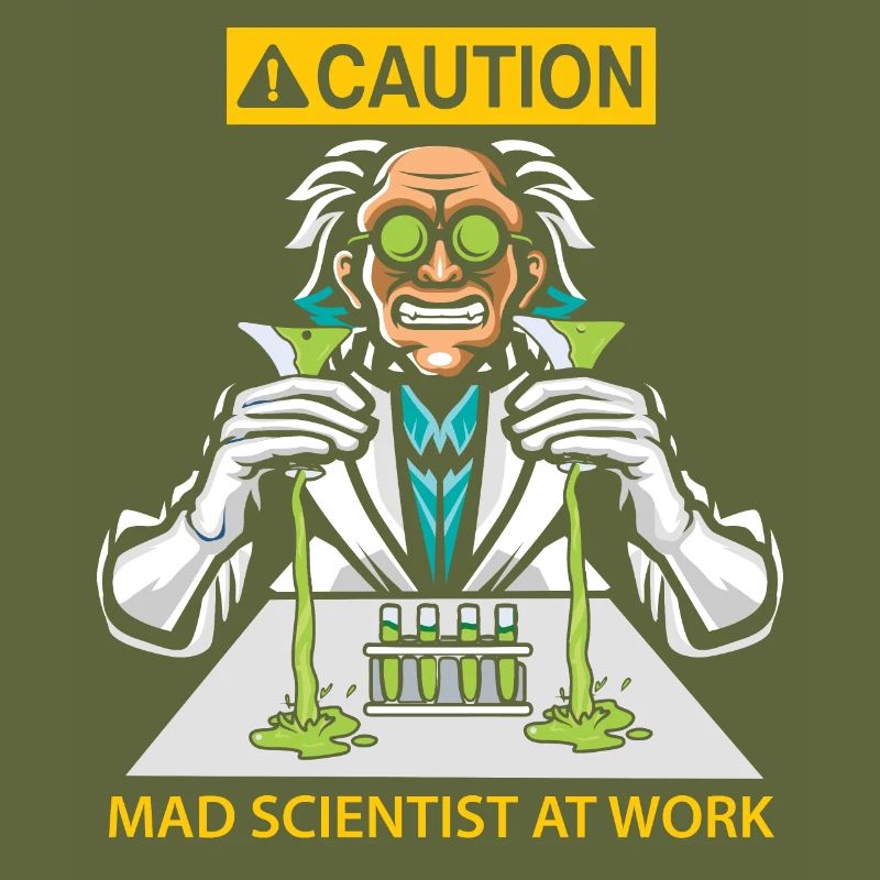 Mad scientist at work