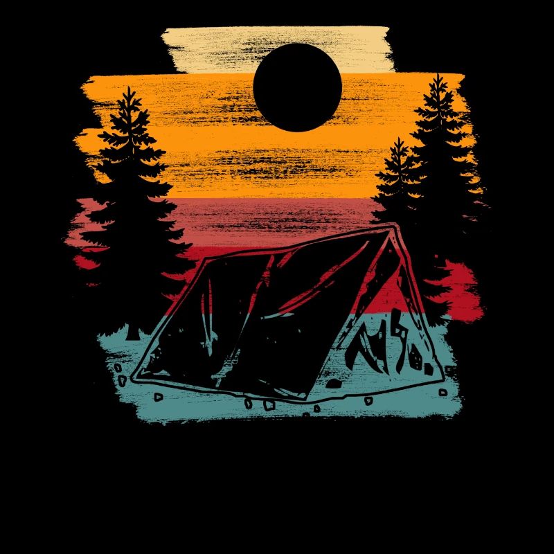 Outdoor Hiking Retro Forest Camping