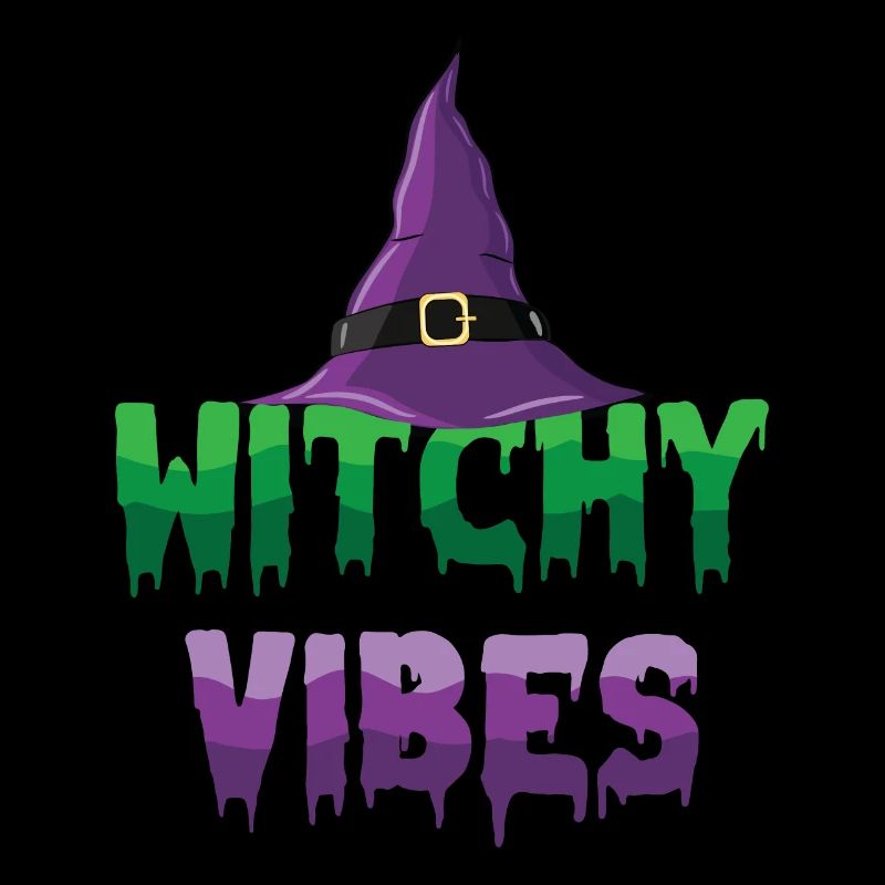 Witchy Vibes Wizard Witch Hat Halloween Costume