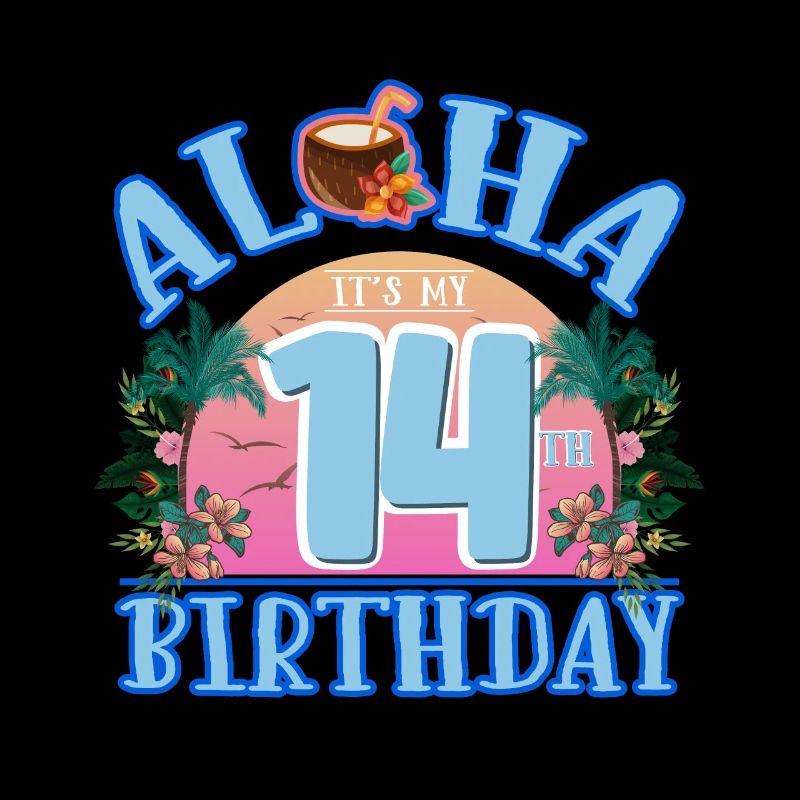 Aloha C’est mon 14ème anniversaire Boisson à la noix de et