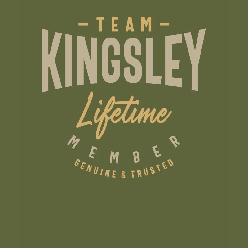 Team Kingsley Lifetime Member Personalisierter Name