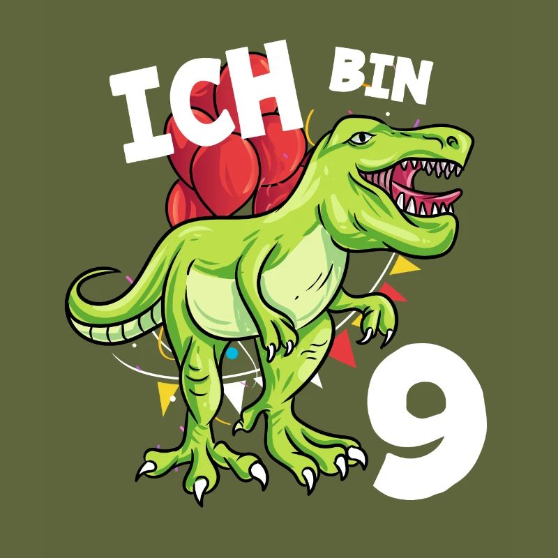 Ich bin 9 Jahre Dinosaurier 9. Geburtstag
