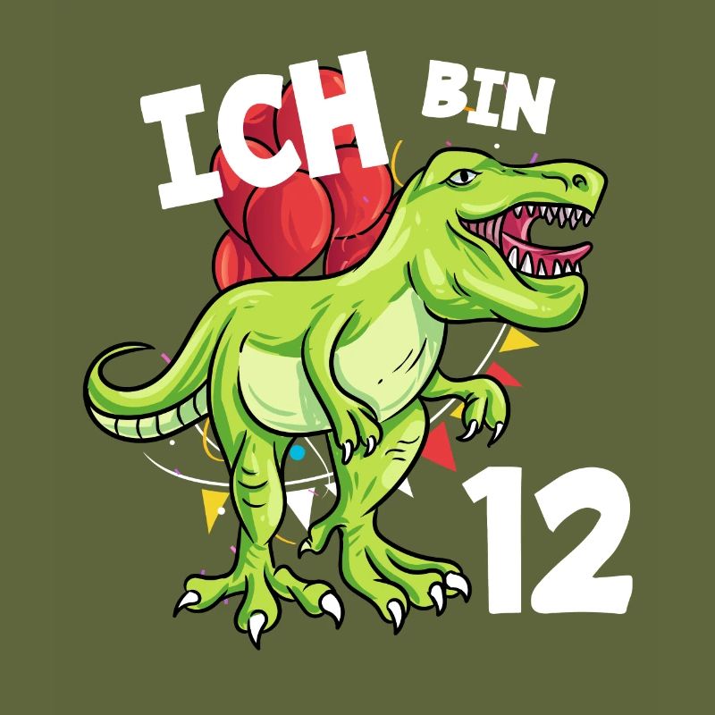 Ich bin 12 Jahre Dinosaurier 12. Geburtstag
