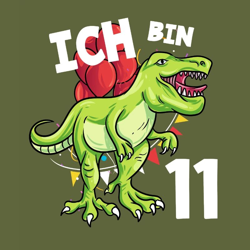 Ich bin 11 Jahre Dinosaurier 11. Geburtstag